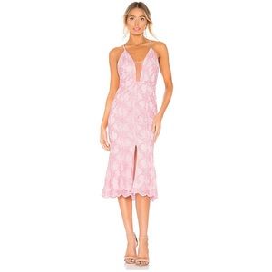 Revolve X by NBD - Sandra Midi Dress in Light Pink